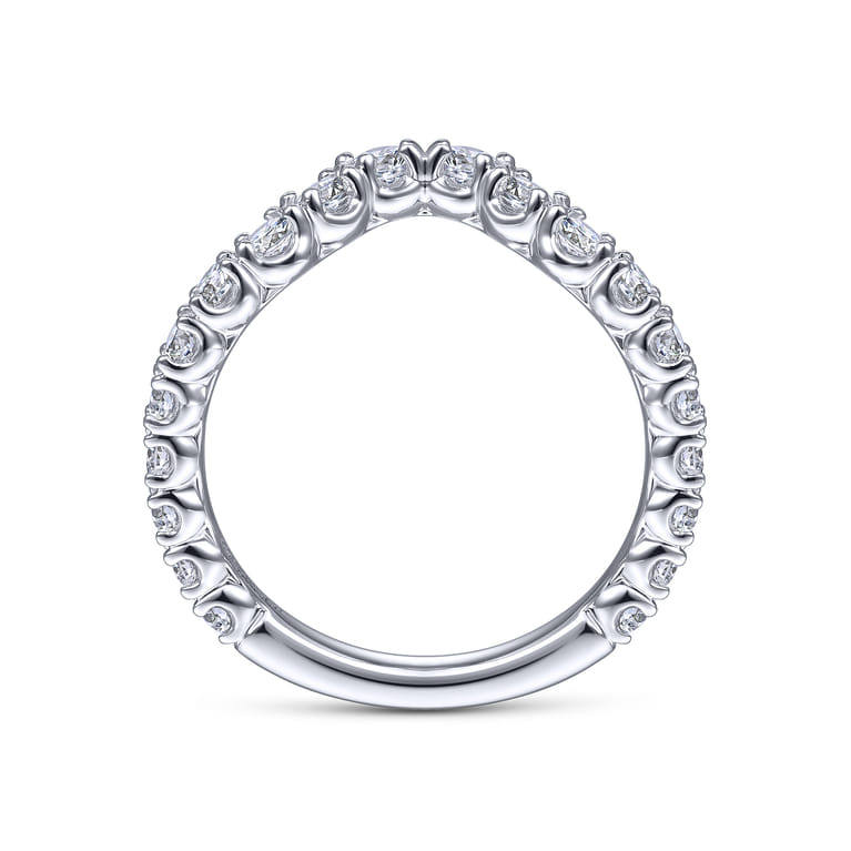 14K White Gold Matching Wedding Band - 0.75 ct - Shot 2