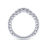 14K White Gold Matching Wedding Band - 0.75 ct