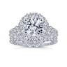 14K White Gold Matching Wedding Band - 0.75 ct