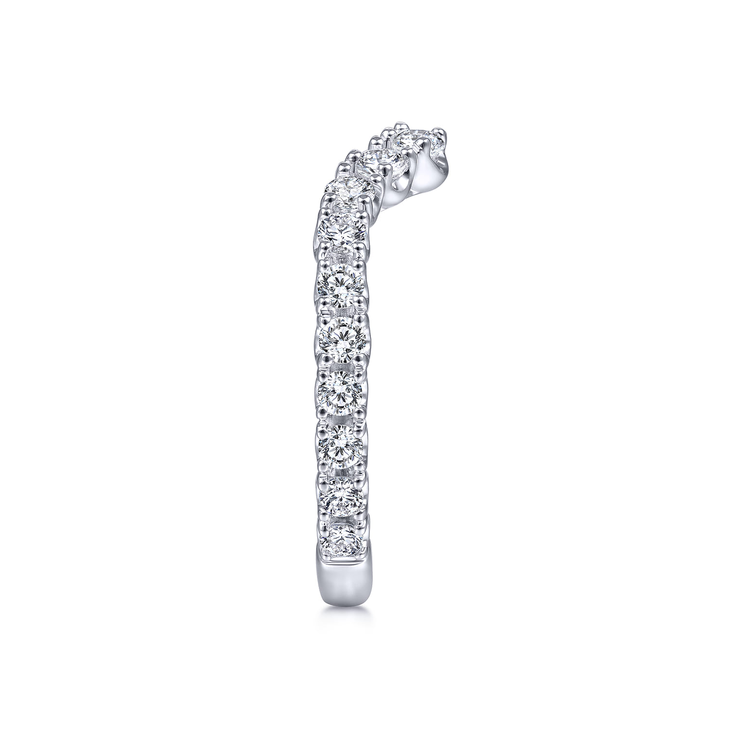 14K White Gold Matching Wedding Band - 0.75 ct - Shot 5
