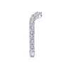 14K White Gold Matching Wedding Band - 0.75 ct