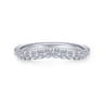 14K White Gold Matching Wedding Band - 0.28 ct