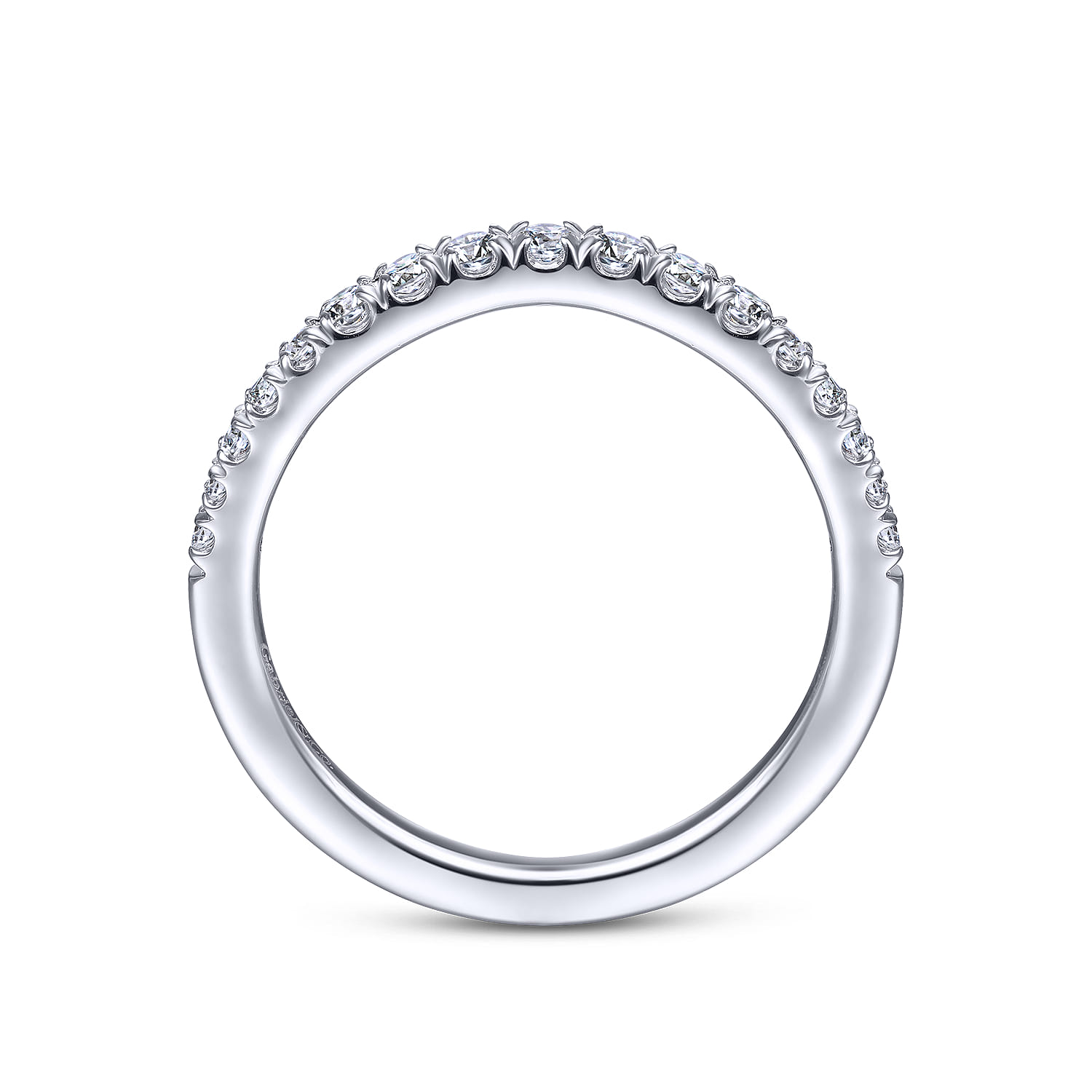 14K White Gold Matching Wedding Band - 0.28 ct - Shot 2