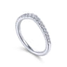 14K White Gold Matching Wedding Band - 0.28 ct