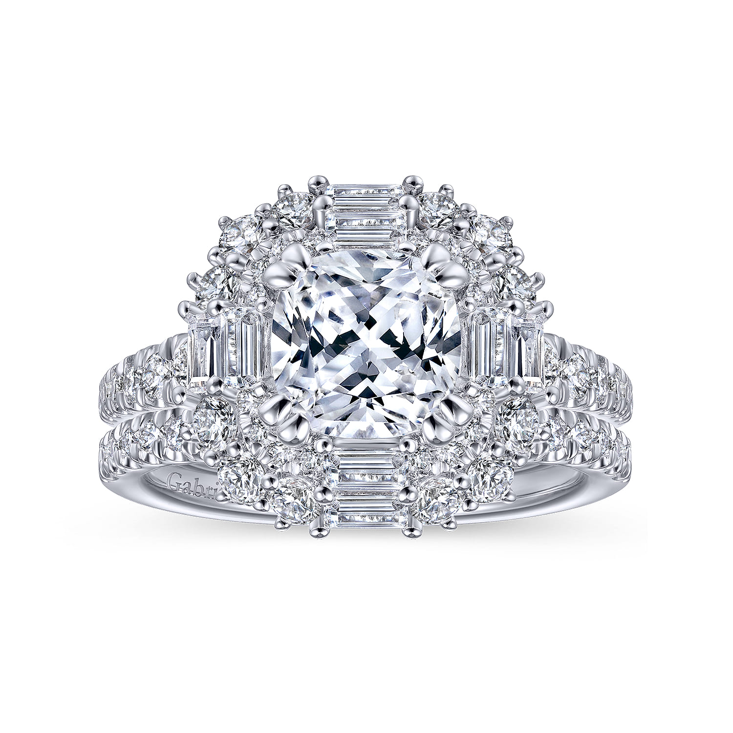 14K White Gold Matching Wedding Band - 0.28 ct - Shot 4