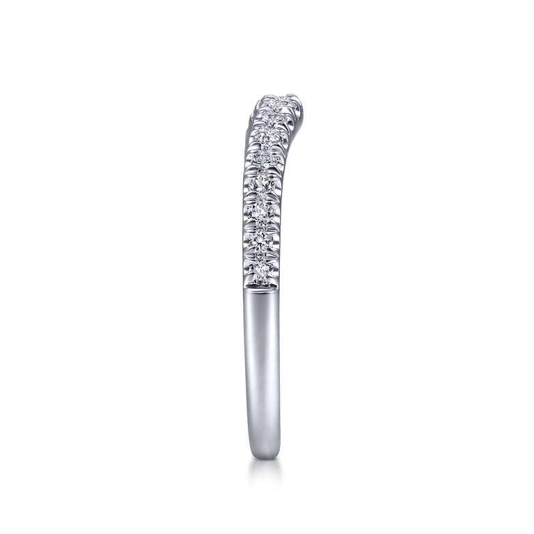14K White Gold Matching Wedding Band - 0.28 ct - Shot 5
