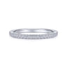 14K White Gold Matching Wedding Band - 0.16 ct