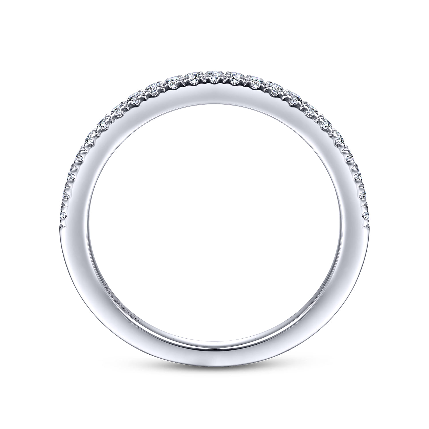 14K White Gold Matching Wedding Band - 0.16 ct - Shot 2