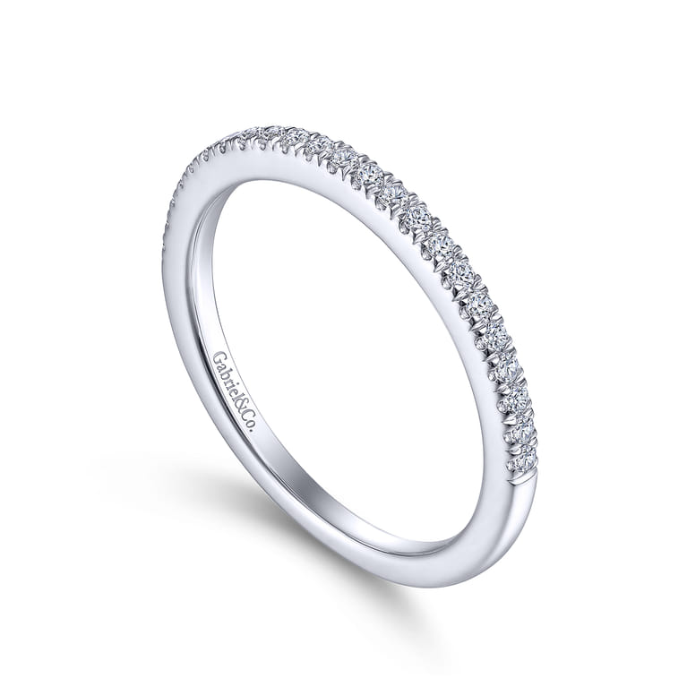 14K White Gold Matching Wedding Band - 0.16 ct - Shot 3