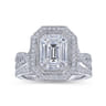 14K White Gold Matching Wedding Band - 0.16 ct