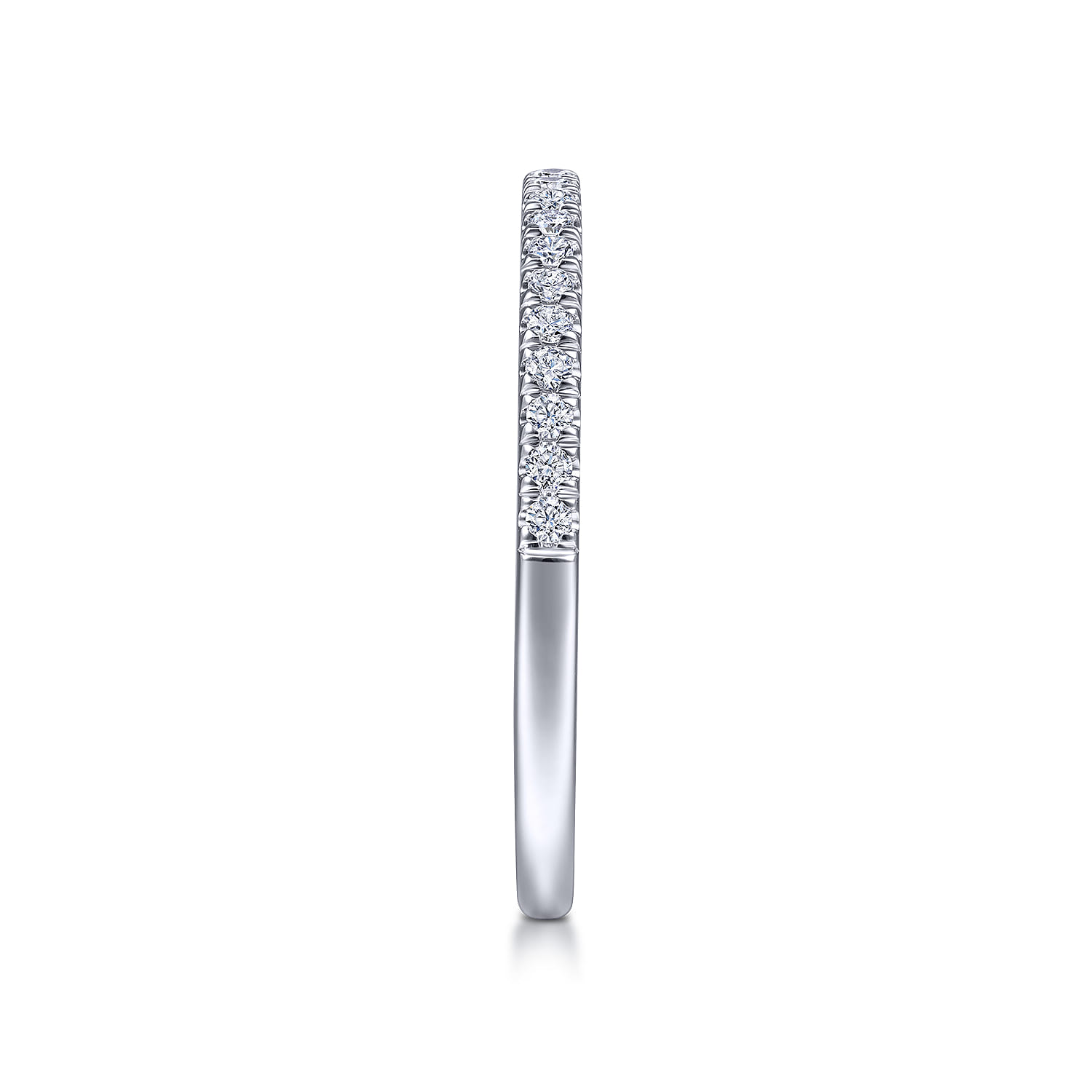 14K White Gold Matching Wedding Band - 0.16 ct - Shot 5