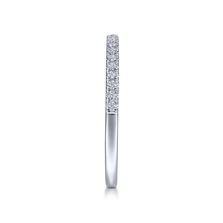 14K White Gold Matching Wedding Band - 0.16 ct - Shot 5