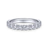 14K White Gold Matching Wedding Band - 0.91 ct