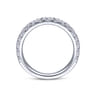 14K White Gold Matching Wedding Band - 0.91 ct