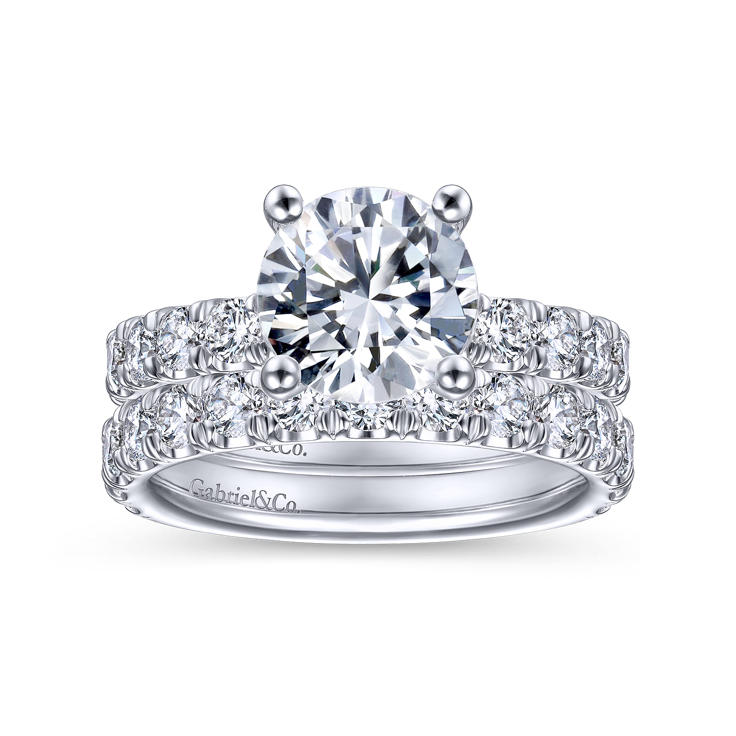 14K White Gold Matching Wedding Band - 0.91 ct - Shot 4