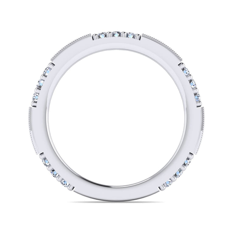 14K White Gold Matching Wedding Band - 0.55 ct - Shot 2