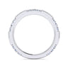 14K White Gold Matching Wedding Band - 0.55 ct