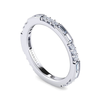 14K White Gold Matching Wedding Band