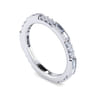 14K White Gold Matching Wedding Band - 0.55 ct