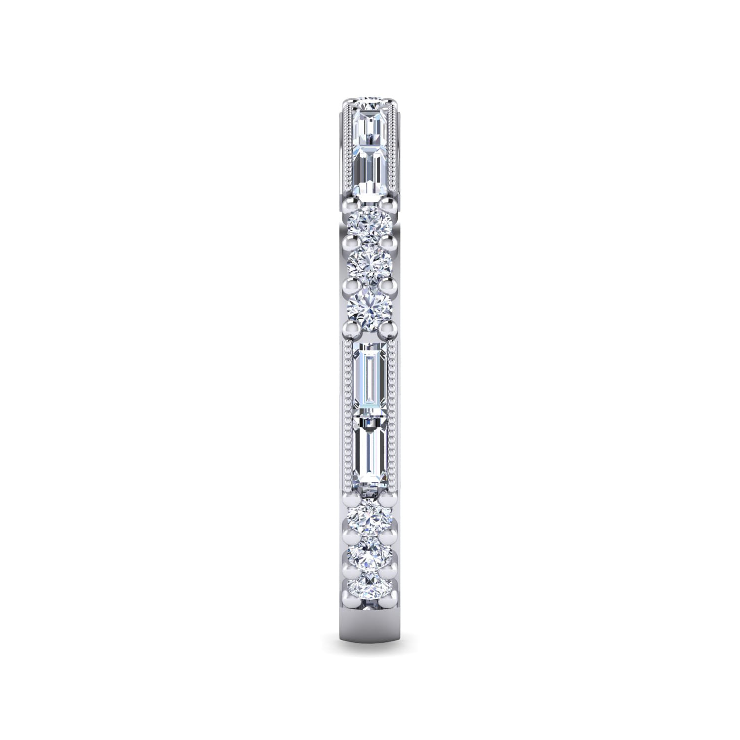 14K White Gold Matching Wedding Band - 0.55 ct - Shot 4