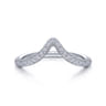 14K White Gold Matching Wedding Band - 0.21 ct