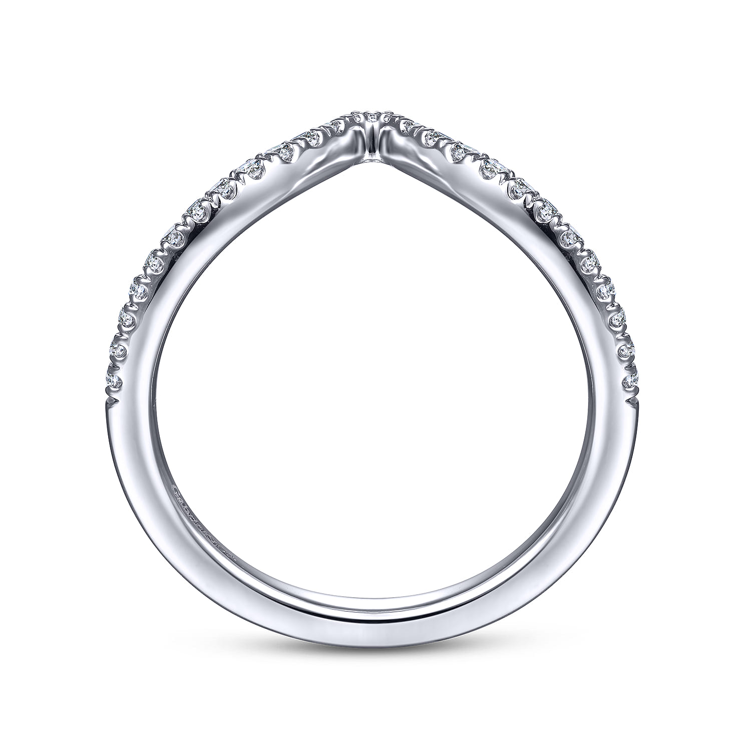 14K White Gold Matching Wedding Band - 0.21 ct - Shot 2
