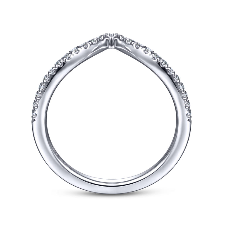 14K White Gold Matching Wedding Band - 0.21 ct - Shot 2