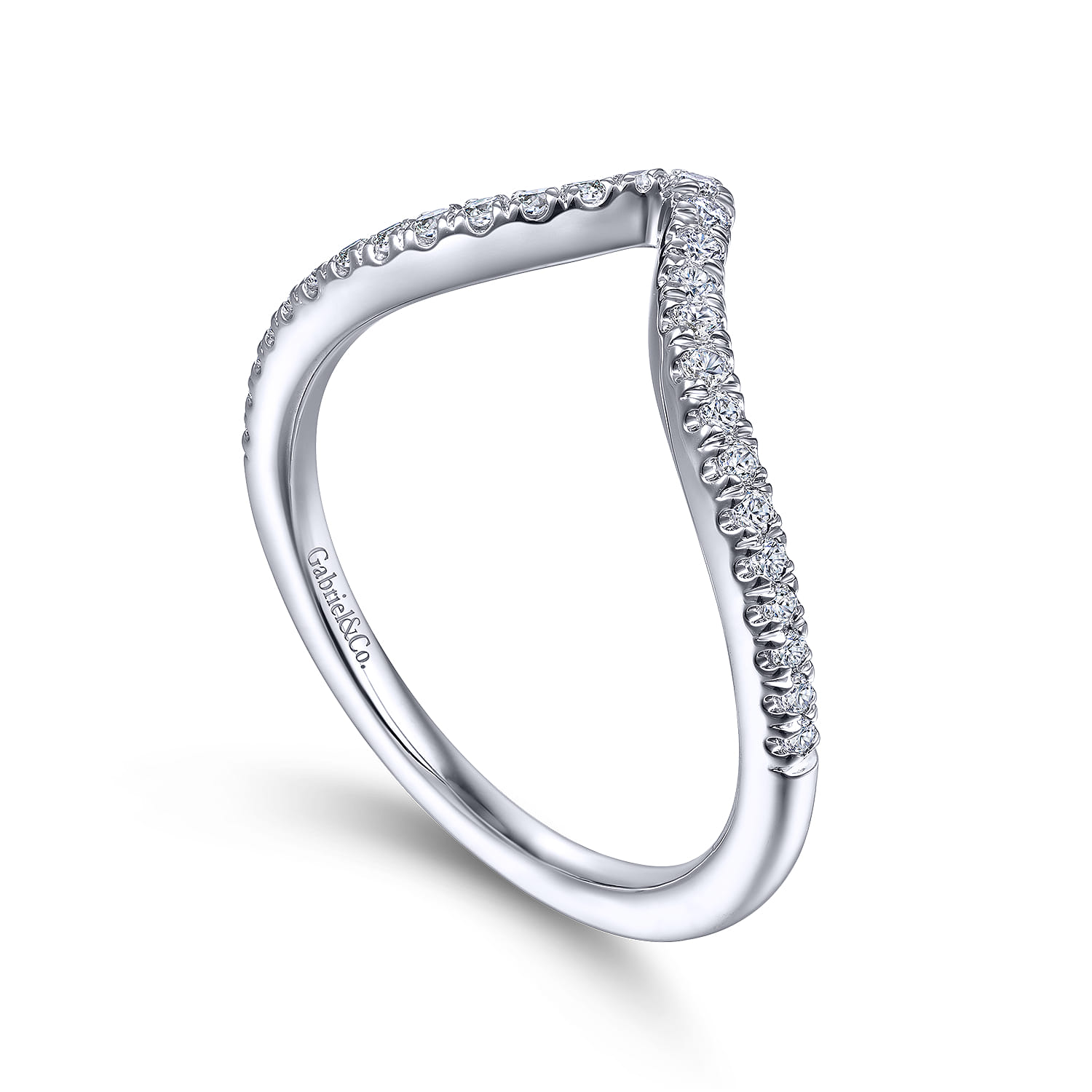 14K White Gold Matching Wedding Band - 0.21 ct - Shot 3