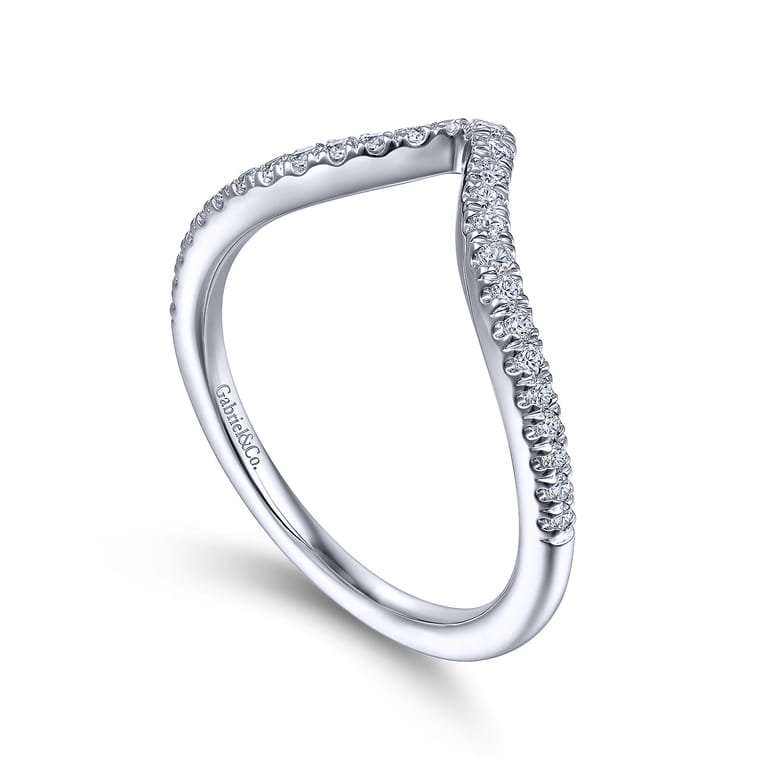 14K White Gold Matching Wedding Band - 0.21 ct - Shot 3