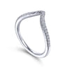 14K White Gold Matching Wedding Band - 0.21 ct