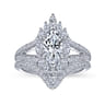14K White Gold Matching Wedding Band - 0.21 ct