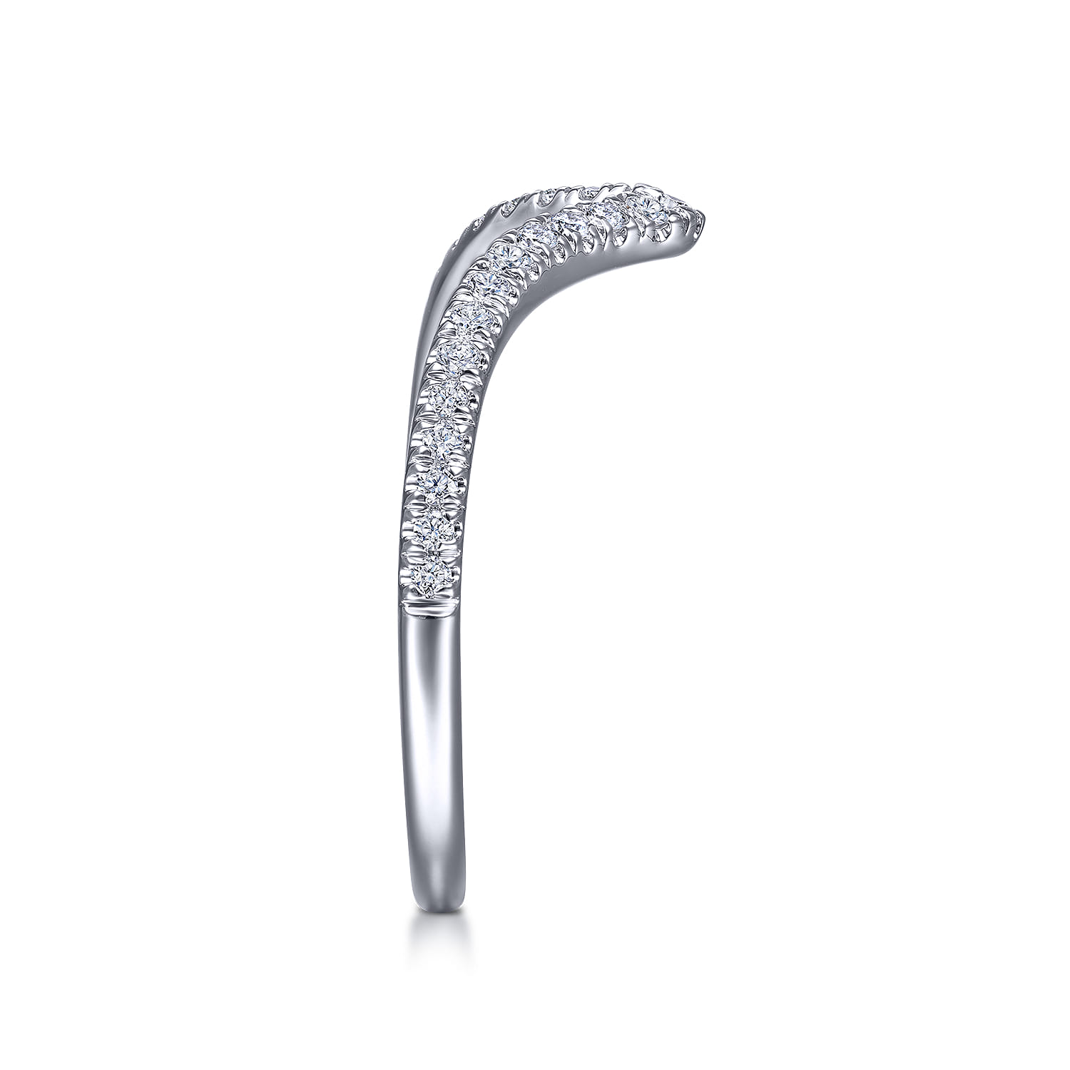 14K White Gold Matching Wedding Band - 0.21 ct - Shot 5
