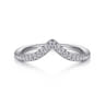 14K White Gold Matching Wedding Band - 0.19 ct