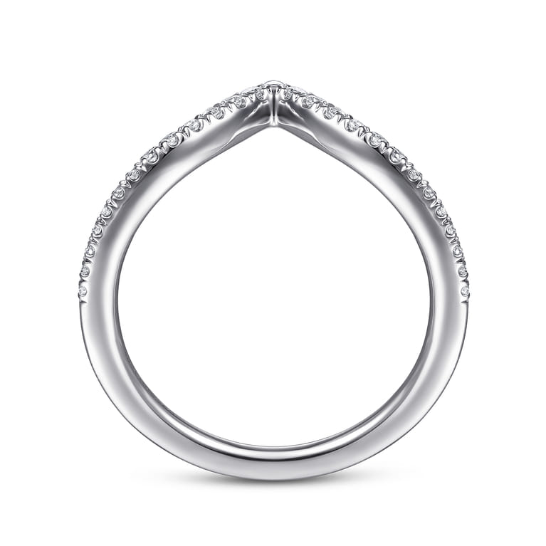 14K White Gold Matching Wedding Band - 0.19 ct - Shot 2
