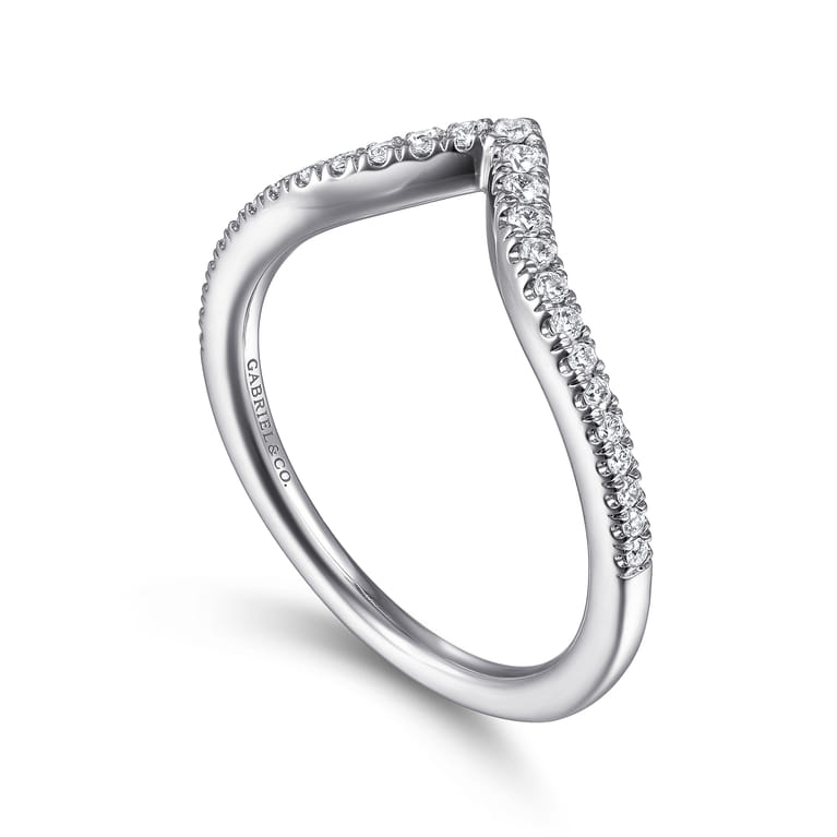 14K White Gold Matching Wedding Band - 0.19 ct - Shot 3