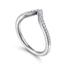 14K White Gold Matching Wedding Band - 0.19 ct
