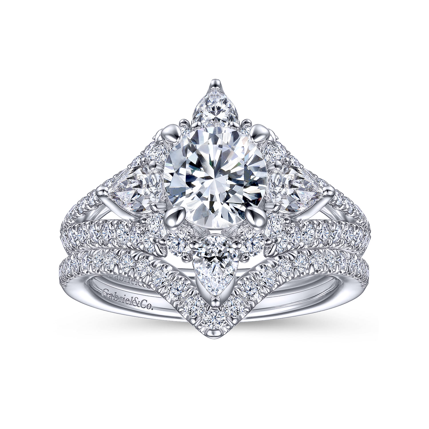 14K White Gold Matching Wedding Band - 0.19 ct - Shot 4