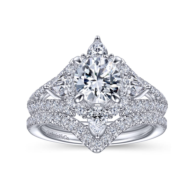 14K White Gold Matching Wedding Band - 0.19 ct - Shot 4
