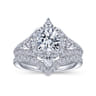 14K White Gold Matching Wedding Band - 0.19 ct