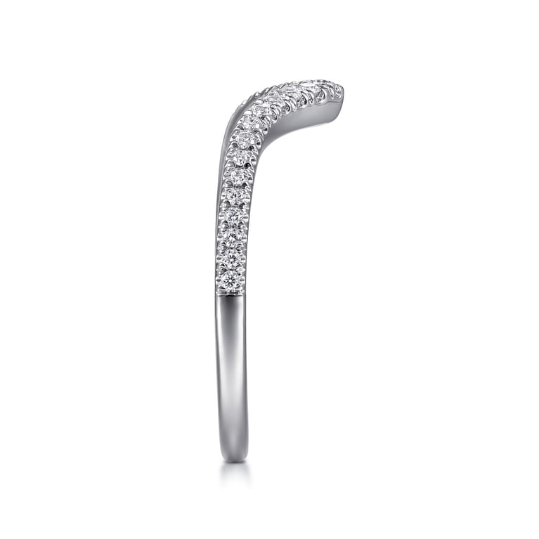 14K White Gold Matching Wedding Band - 0.19 ct - Shot 5