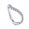 14K White Gold Matching Wedding Band - 0.15 ct