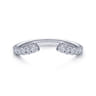 14K White Gold Matching Wedding Band - 0.28 ct