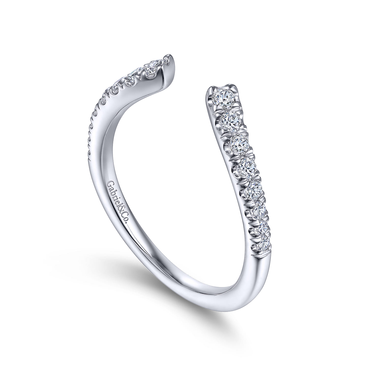 14K White Gold Matching Wedding Band - 0.28 ct - Shot 3
