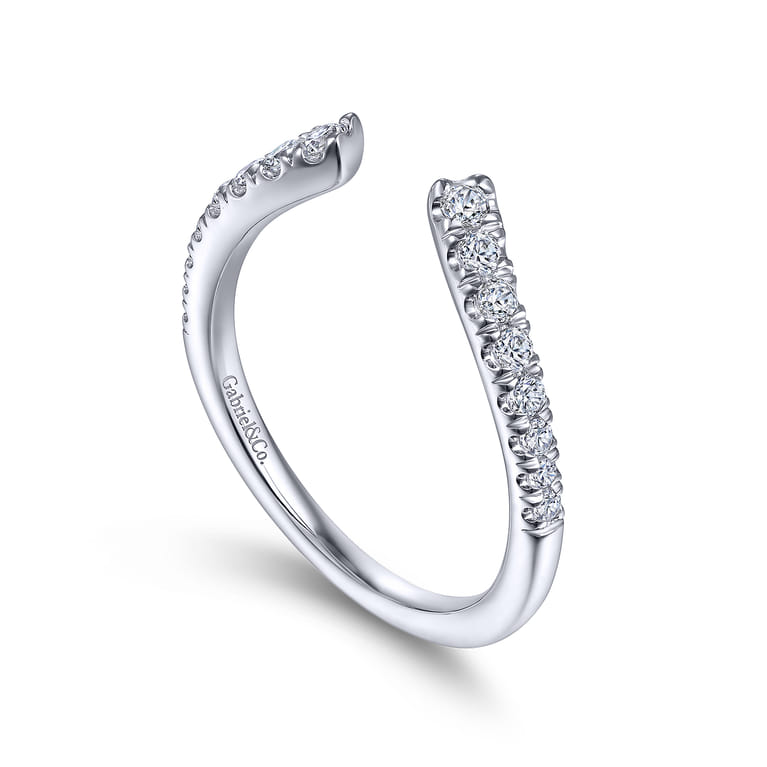 14K White Gold Matching Wedding Band - 0.28 ct - Shot 3