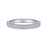 14K White Gold Matching Wedding Band - 0.43 ct