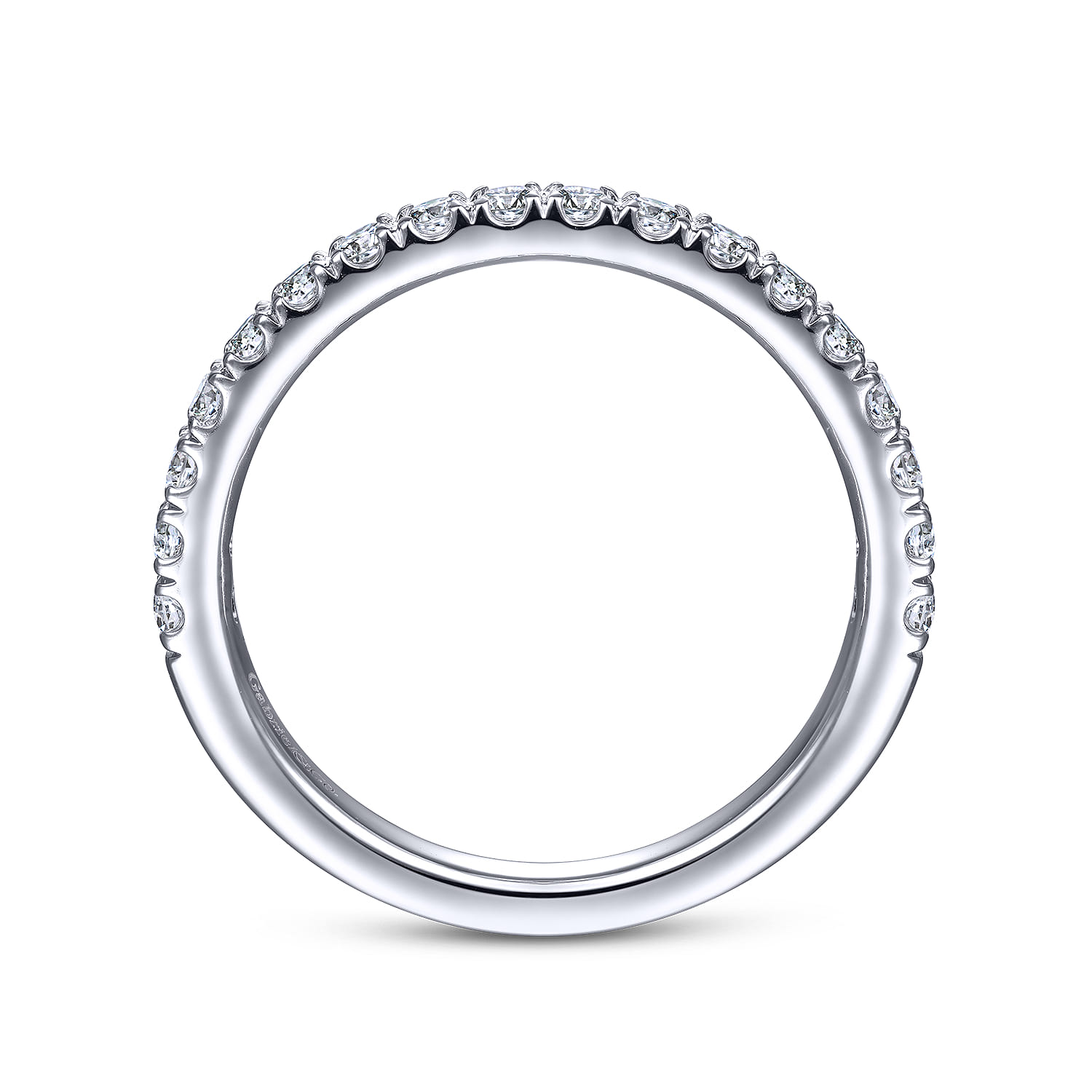 14K White Gold Matching Wedding Band - 0.43 ct - Shot 2
