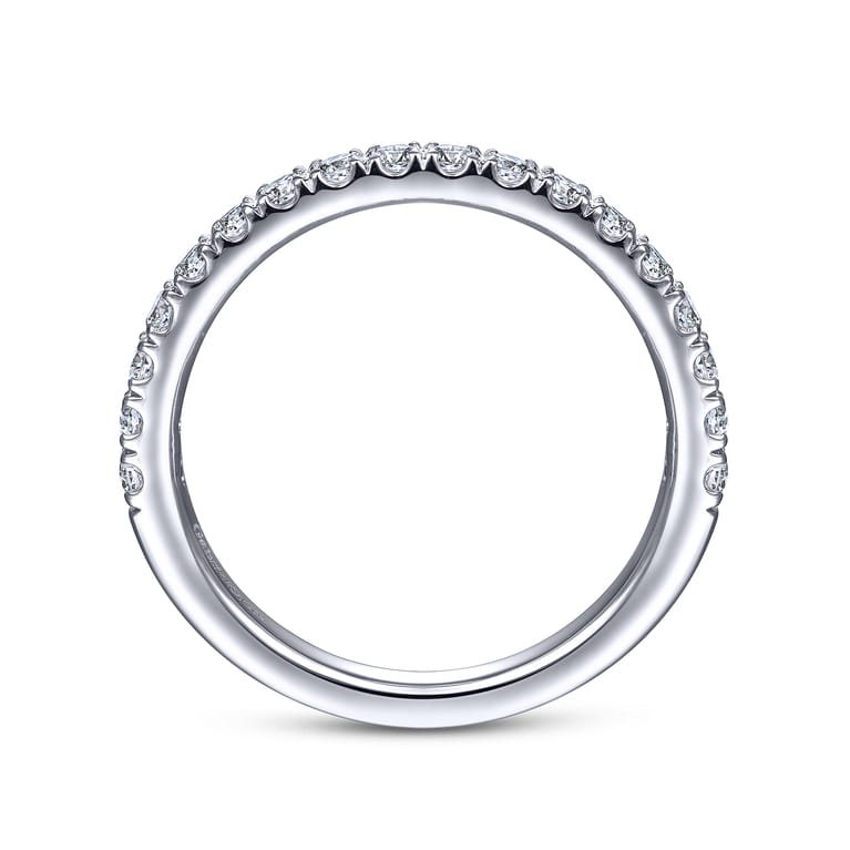14K White Gold Matching Wedding Band - 0.43 ct - Shot 2