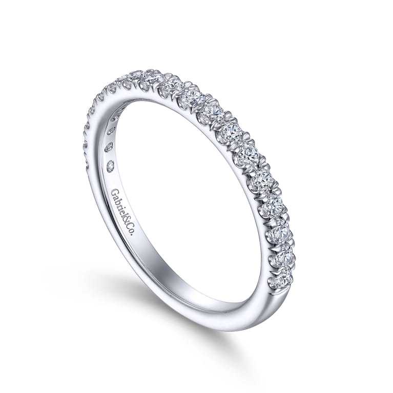 14K White Gold Matching Wedding Band - 0.43 ct - Shot 3
