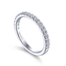 14K White Gold Matching Wedding Band - 0.43 ct