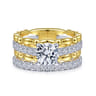14K White Gold Matching Wedding Band - 0.43 ct